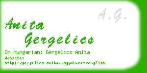anita gergelics business card